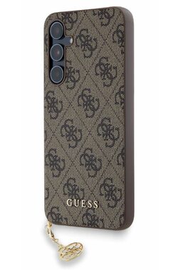 Guess 4G Charm Zadní Kryt pro Samsung Galaxy A55 hnědá