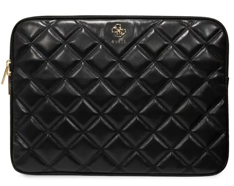 Guess PU Quilted 4G Metal Logo Obal na Notebook 13/14" černá