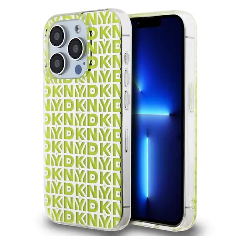 DKNY PC/TPU Repeat Pattern Zadní Kryt pro Apple iPhone 15 Pro Max žlutá