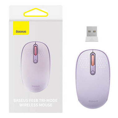 Baseus B01055503513-00 fialová / Bezdrátová myš / 1600 DPI / USB-A / Bluetooth 5.0