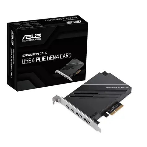 ASUS rozšiřovací karta USB4 PCIe Gen4 / PCIe 4.0 x4 / 2x USB4 Typ-C / 2x DP