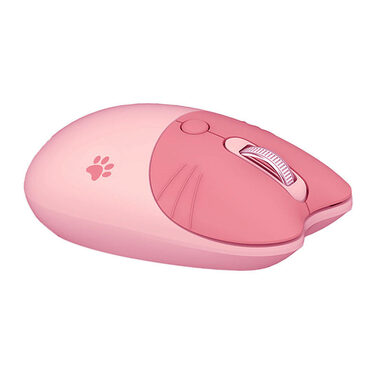 MOFII M3AG růžová / Bezdrátová optická myš / 2.4 GHz USB-A přijímač / 1600 DPI / 1x AA