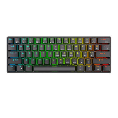 Royal Kludge RK61 RGB červené spínače černá / Bezdrátová klávesnice / mechanická / BT & USB / US Layout