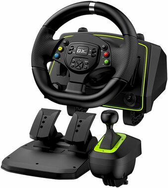 Rozbaleno - GENIUS GX SpeedMaster X2 / Sada volantu a pedálů / 1080° rotační a vibrační/pedály / řadící páka / rozbaleno