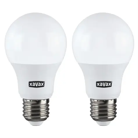 Xavax LED žárovka 2ks / Patice E27 / 806 lm (nahrazuje 60 W) / teplá bílá