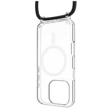 FIXED MagPure Neck Pouzdro s černou šňůrkou na krk pro Apple iPhone 16 Pro