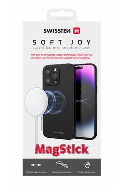 SWISSTEN SOFT JOY MagStick pouzdro pro Apple iPhone 16 černá