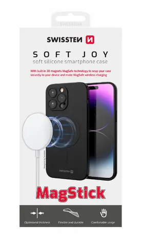 SWISSTEN SOFT JOY MagStick pouzdro pro Apple iPhone 16 Pro černá