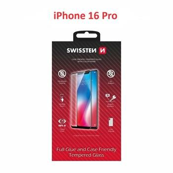 SWISSTEN FULL FLUE COLOR FRAME CASE FRIENDLY ochranné sklo pro Apple iPhone 16 Pro černá