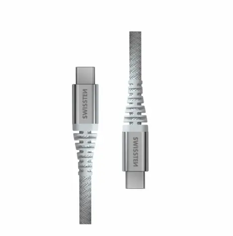 SWISSTEN ARAMID REINFORCED datový kabel USB-C - USB-C 1.5m bílá