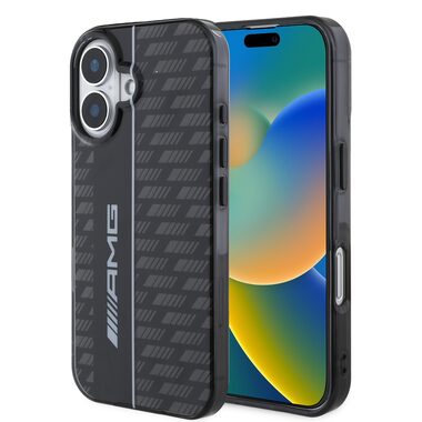 AMG Carbon Pattern Zadní Kryt pro Apple iPhone 16 černá