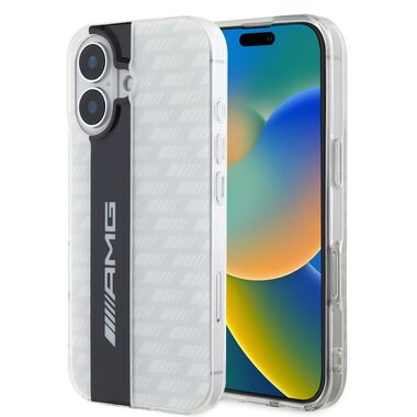 AMG Carbon Pattern Zadní Kryt pro Apple iPhone 16 bílá