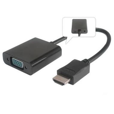 Rozbaleno - PremiumCord převodník HDMI na VGA se zvukem 3,5mm stereo jack / černý / rozbaleno