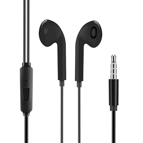 OBAL:ME Drátová Sluchátka 3.5mm Jack černá / s mikrofonem / 1.2 m