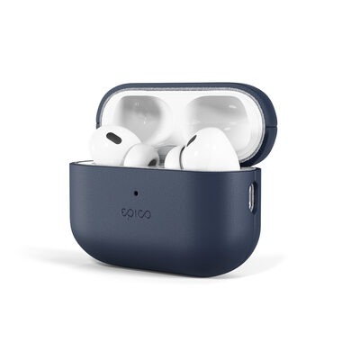 Epico Leather case Ochranné kožené pouzdro pro Apple Airpods Pro 2 modrá