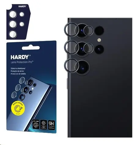 3mk HARDY Lens Protection Pro skla na fotoaparát pro Samsung Galaxy S23 Ultra Black