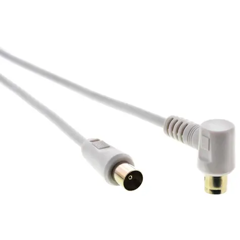 SENCOR SAV 169-025W anténní koaxiální kabel M-F 90° 2.5m