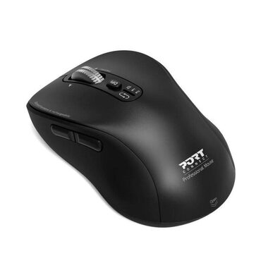 PORT CONNECT Expert černá / bezdrátová myš /3200 DPI / 2.4 Ghz / Bluetooth / USB-A/C
