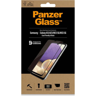 PanzerGlass Tvrzené sklo Case Friendly pro Samsung Galaxy A13/A13 5G/A23/M13/M23 5G/M33 5G/A23 5G černá