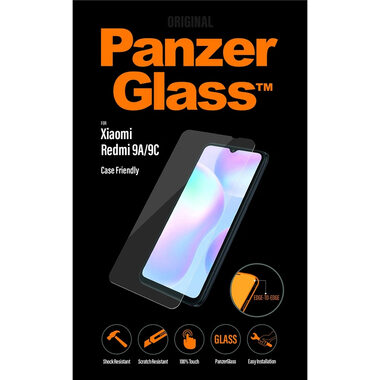 PanzerGlass Tvrzené sklo Case Friendly pro Xiaomi Redmi 9A/9AT/9C černá