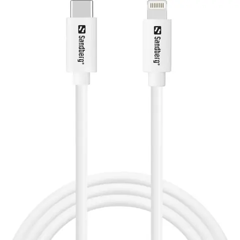 Sandberg USB-C AC Charger bílá / PD 20W / datový kabel USB-C - Lightning 1m