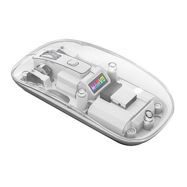 Marvo PRISM B10 bílá / Bezdrátová myš / optická / 1600 DPI / 4 tlačítka / USB 2.4GHz / Bluetooth 