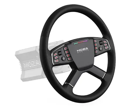 MOZA TSW Truck Wheel Lenkrad černá / Závodní volant pro nákladní vozidla / 40 cm / 18 tlačítek 