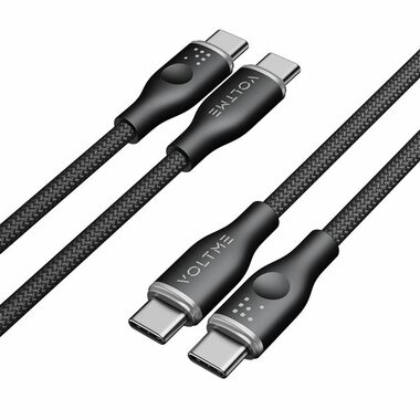 VOLTME Powerlink Rugg Series CTC Kabel USB-C(M) 3A/60W 1m černá / 2x USB-C(M)