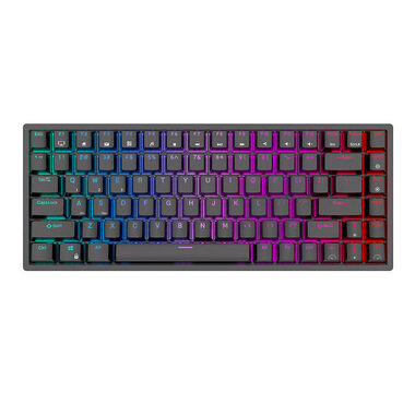 Rozbaleno -  Royal Kludge RK84 RGB hnědé spínače černá / Bezdrátová klávesnice / mechanická / 2.4GHz & BT & USB / rozbaleno