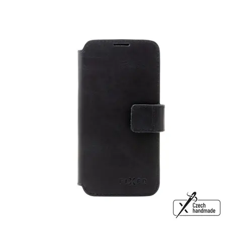 FIXED Kožené pouzdro typu kniha ProFit pro Samsung Galaxy S25+ černé