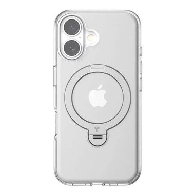 Torras Ostand Spin Case ochranný kryt pro Apple iPhone 16 transparentní
