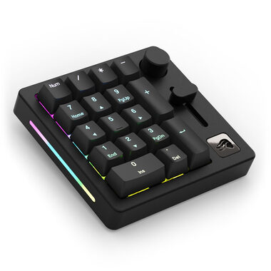 Glorious GMMK Wireless Numpad - Fox Linear - černá / Numerická bezdrátová klávesnice / BT 5.0 / USB-C / RGB