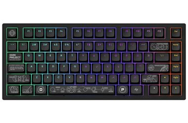 Dark Project ALU81A Terra Nova Wireless černá / herní klávesnice / mehanická / spínače g3ms Moonstone / RGB / BT & 2.4GH