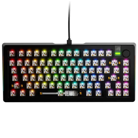 Glorious GMMK 3 Pro 75% barebone ANSI černá / herní 75% TKL / USB-C / bez spínačů / ANSI layout / RGB / 1.4m