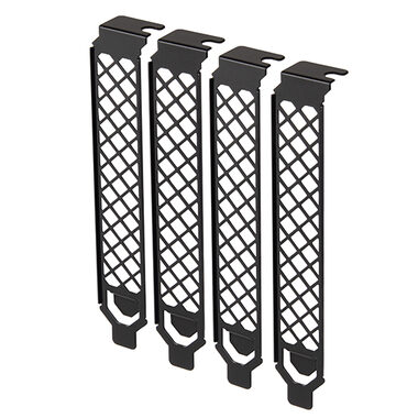 SilverStone SST-Aeroslots-2B černá / ventilovaný kryt pro slot PCIe / 4ks