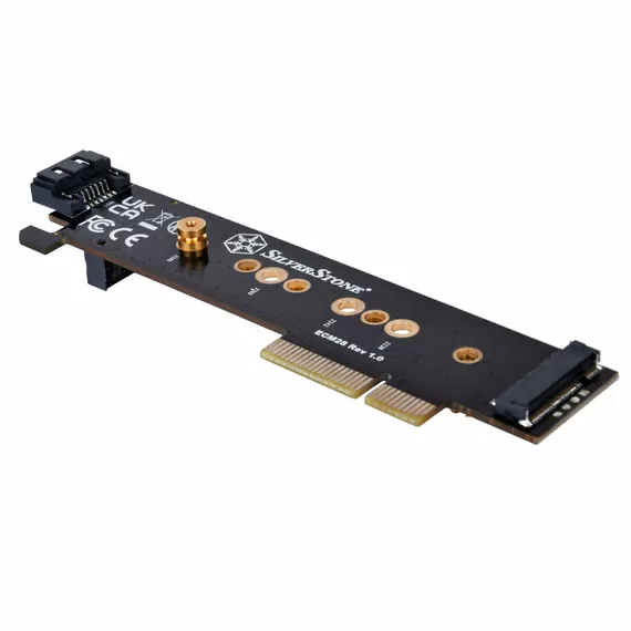 Silverstone M.2/SATA Adapter / M.2 Slot + 1x SATA / do PCIe 4.0 x4 / velikost až 2280