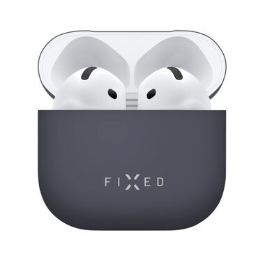 FIXED Ultratenké silikonové pouzdro Silky pro Apple AirPods 4 modré
