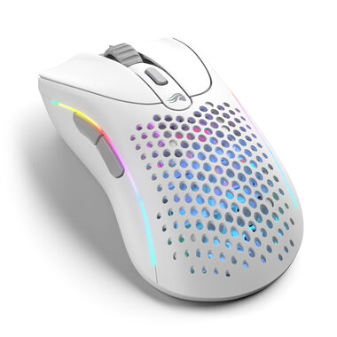Glorious Model D 2 Wireless bílá / herní  bezdrátová myš / 26000 DPI / BT + 2.4GHz dongle / 6 tlačítek / RGB