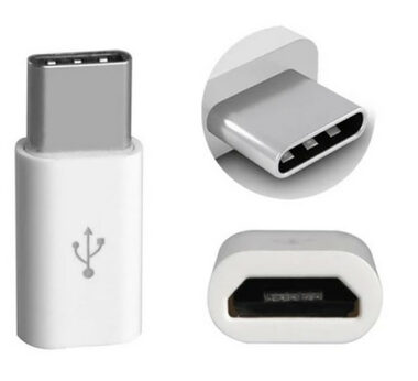 Aligator Adaptér microUSB - USB-C bílý pro nabíječky a datové kabely