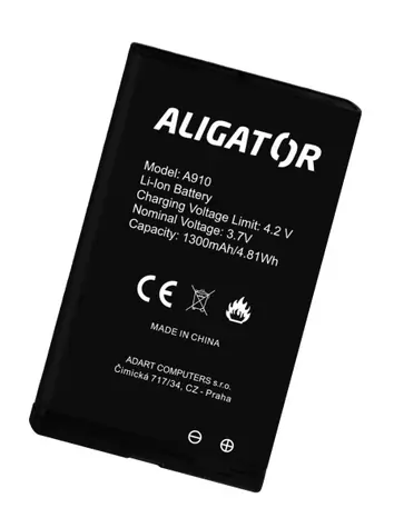 Aligator Baterie A910 / Li-Ion 1300 mAh / originální