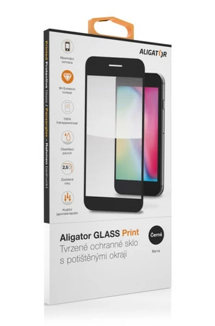 Aligator Ochrana displeje GLASS PRINT Xia Redmi Note 10/10S (5G/4G) / černá