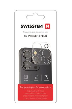 SWISSTEN Ochranné temperované sklo čočky fotoaparátu pro Apple iPhone 16 Plus