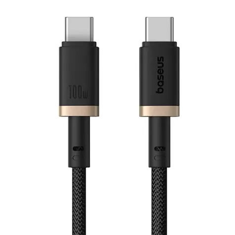 Baseus Dura (P10377803U01-02) Rychlonabíjecí kabel USB-C/USB-C 100W 2m černo-zlatá