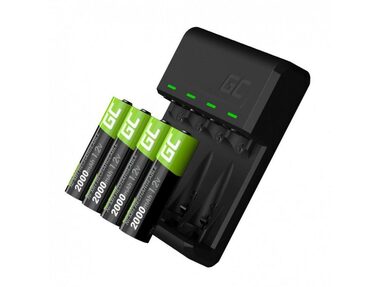Green Cell GRADGC01 / nabíječka baterií na 4 ks AA  NiMH / nabíjení samotných článků / 4ks baterií AA 2000mAh / 0.5W