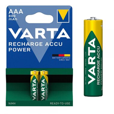 Varta Power Nabíjecí baterie AAA 800 mAh 2ks / 1.2V / NiMH / v blistru