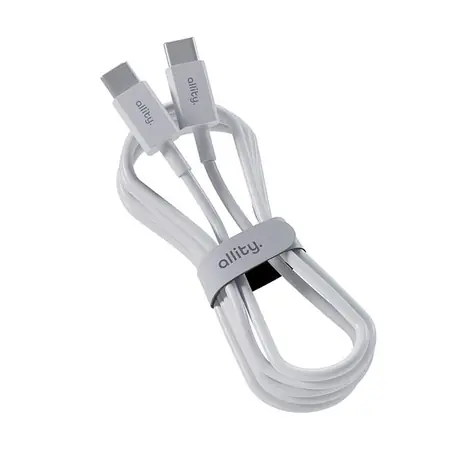 Allity AUC-03 Datový kabel USB-C/USB-C 2m 100W bílá