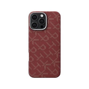 Pitaka Tactile Woven Case PTK Red/Gold ochranný kryt pro iPhone 16 Pro červená