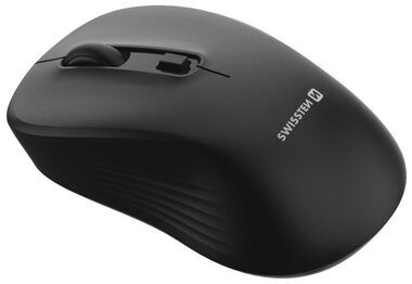SWISSTEN kancelářská bezdrátová myš černá / 1600dpi / 2.4GHz / USB