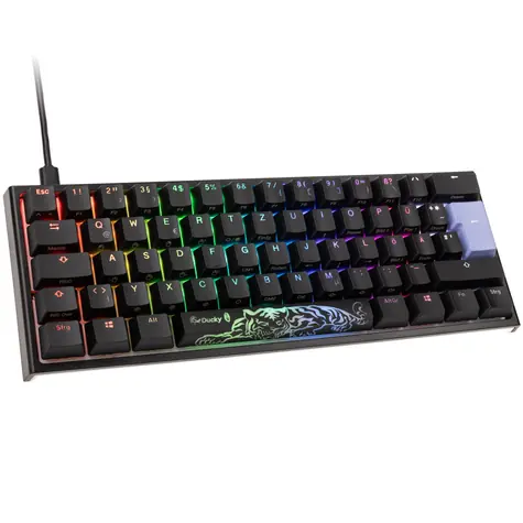 Ducky One 2 Pro Mini Cherry MX-Red černá / herní klávesnice / podsvícená / drátová USB-C / DE
