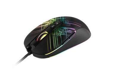 C-TECH Dusk černá / Herní optická myš / podsvícení / 3200DPI / 7 tlačítek / USB 